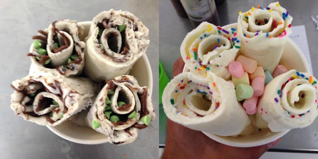 Try Your Ice Cream Cream Rolled at Scoop N Roll #yeg